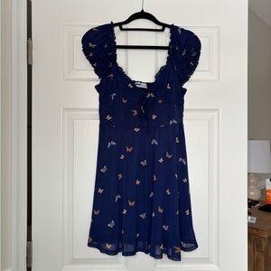 Urban Outfitters Blue Butterfly Dress